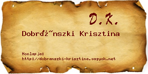 Dobránszki Krisztina névjegykártya
