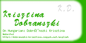 krisztina dobranszki business card